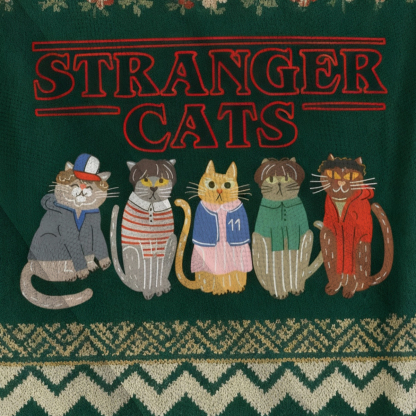 Baddiecat Stranger Cats Ugly Sweatshirt