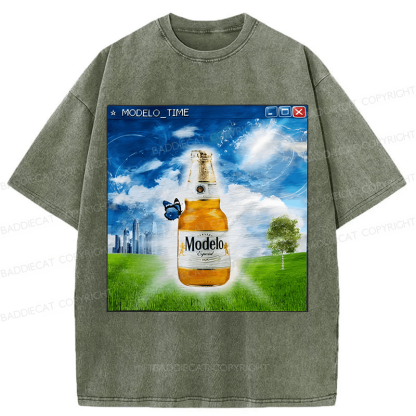 Baddiecat Funny Meme Washed T-shirt