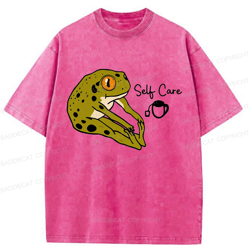 Baddiecat Self Care Washed T-Shirt