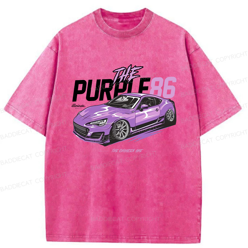 Baddiecat Japanese The Purple 86 Washed T-shirt