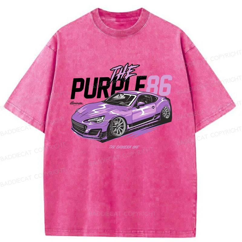 Baddiecat Japanese The Purple 86 Washed T-shirt