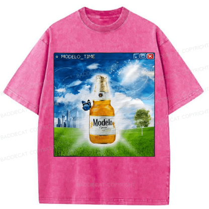 Baddiecat Funny Meme Washed T-shirt