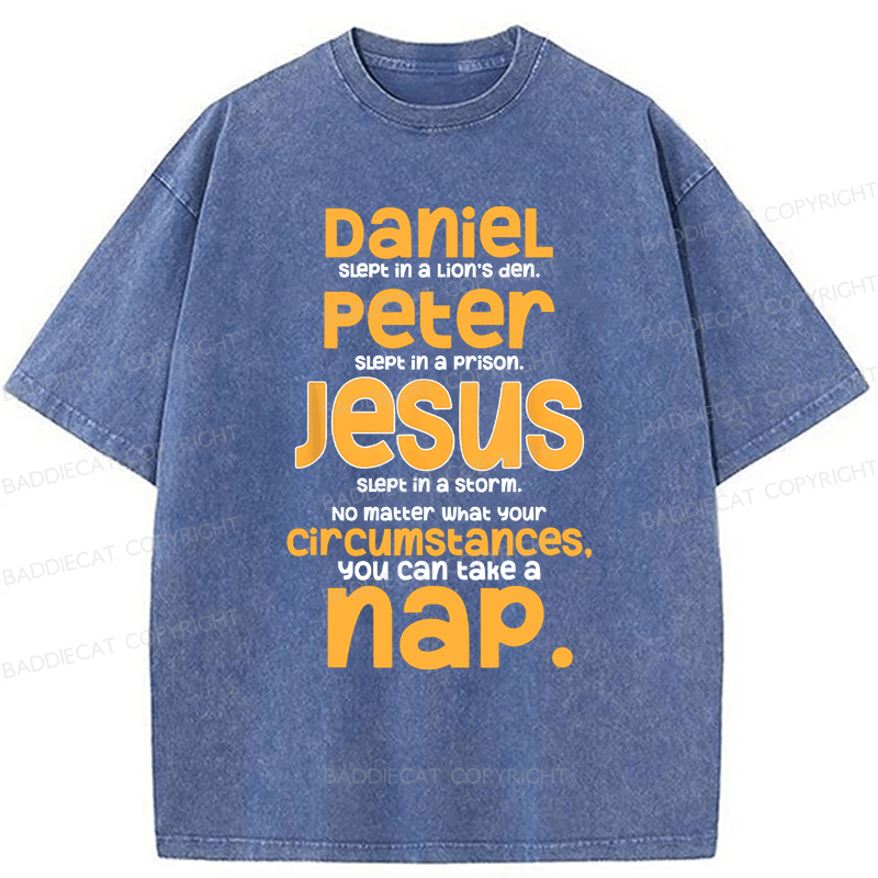Baddiecat Funny Christian Washed T-shirt
