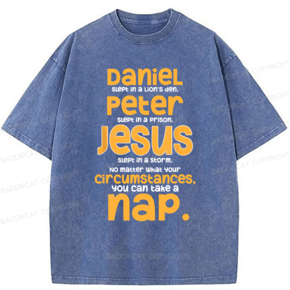 Baddiecat Funny Christian Washed T-shirt