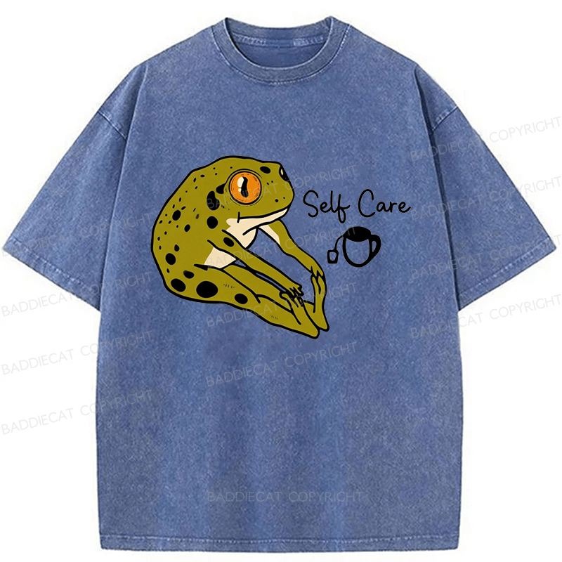 Baddiecat Self Care Washed T-Shirt
