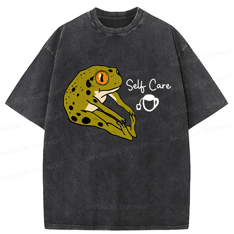 Baddiecat Self Care Washed T-Shirt