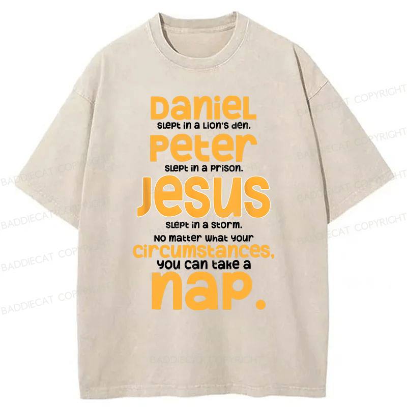 Baddiecat Funny Christian Washed T-shirt