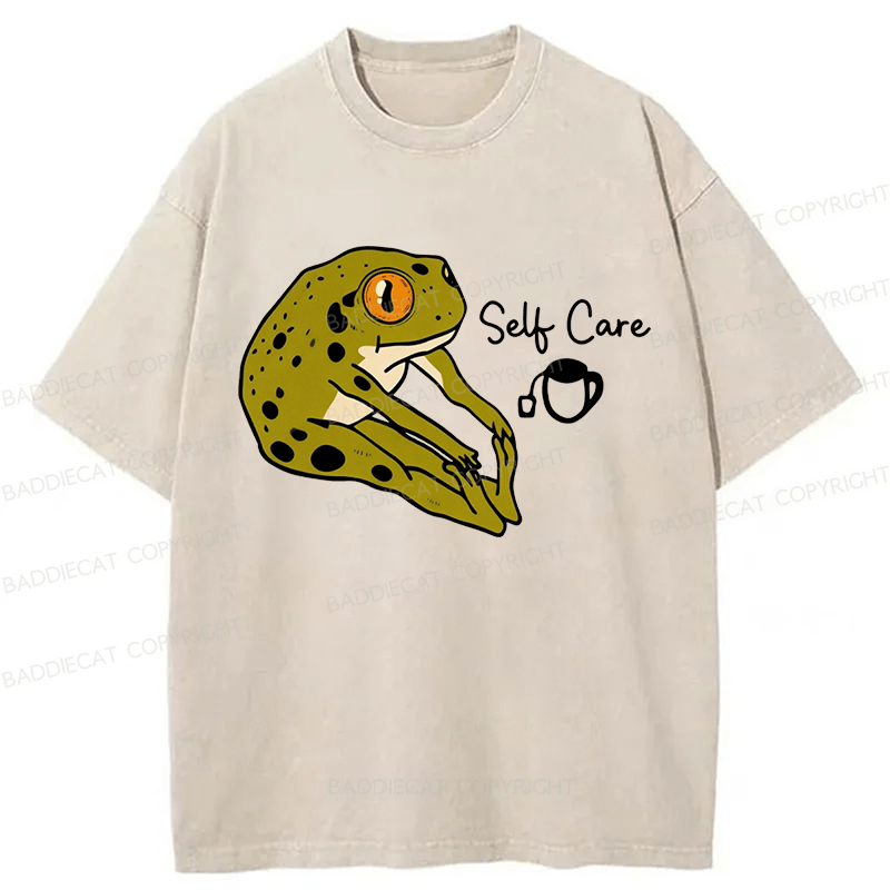 Baddiecat Self Care Washed T-Shirt