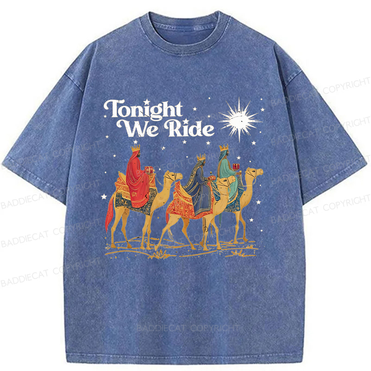 Baddiecat Tonight We Ride  Washed T-shirt
