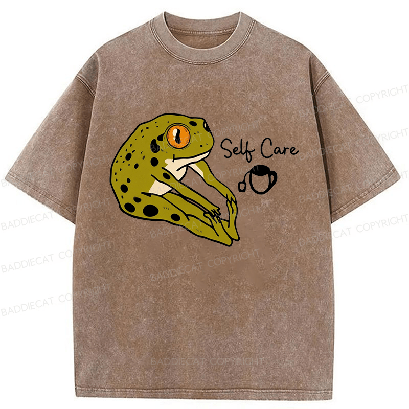 Baddiecat Self Care Washed T-Shirt