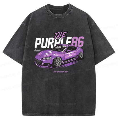 Baddiecat Japanese The Purple 86 Washed T-shirt