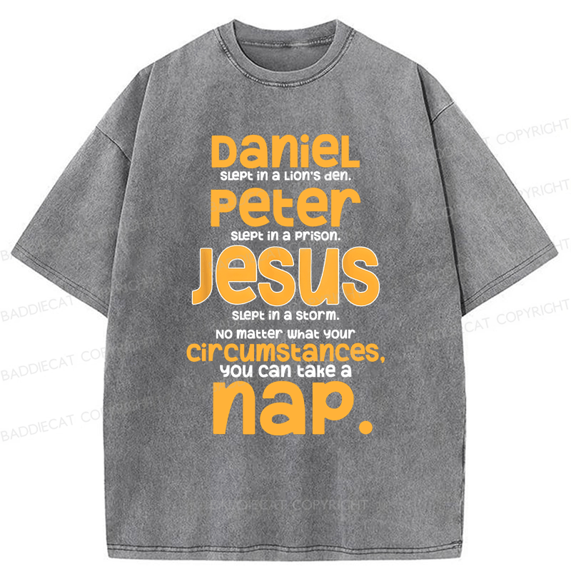 Baddiecat Funny Christian Washed T-shirt