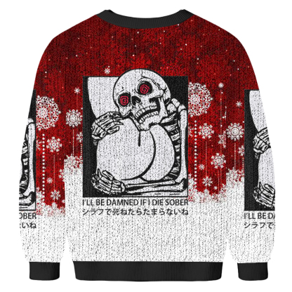 Indulgent Skull Fun Christmas Ugly Sweatshirt