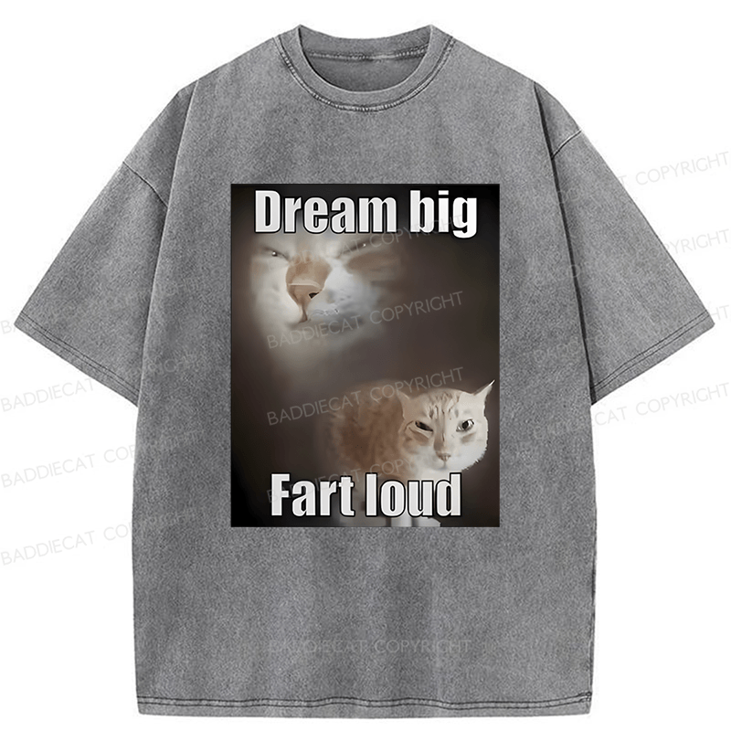 Baddiecat Cat Funny Meme Washed T-shirt