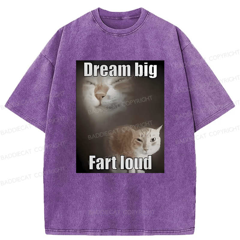 Baddiecat Cat Funny Meme Washed T-shirt