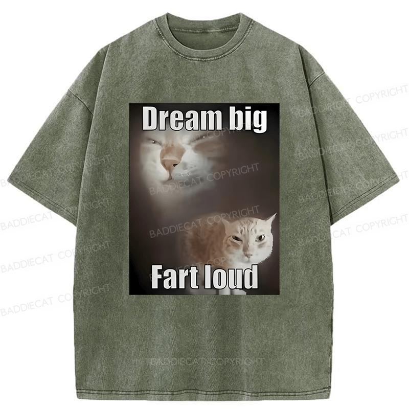 Baddiecat Cat Funny Meme Washed T-shirt