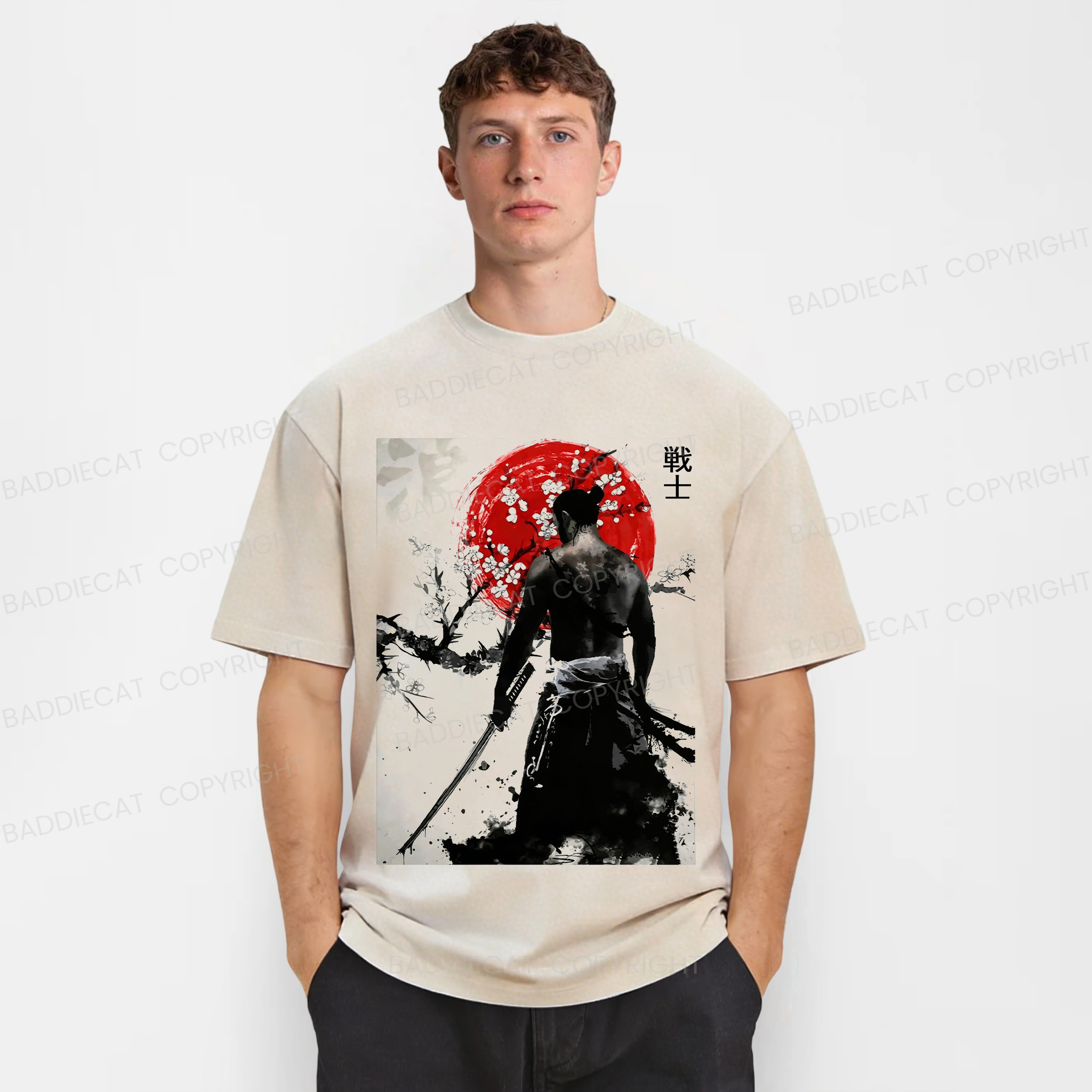Baddiecat The Way Of The Samurai Washed T-shirt
