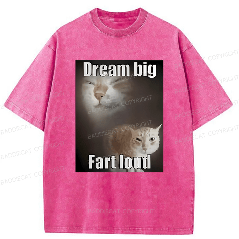 Baddiecat Cat Funny Meme Washed T-shirt