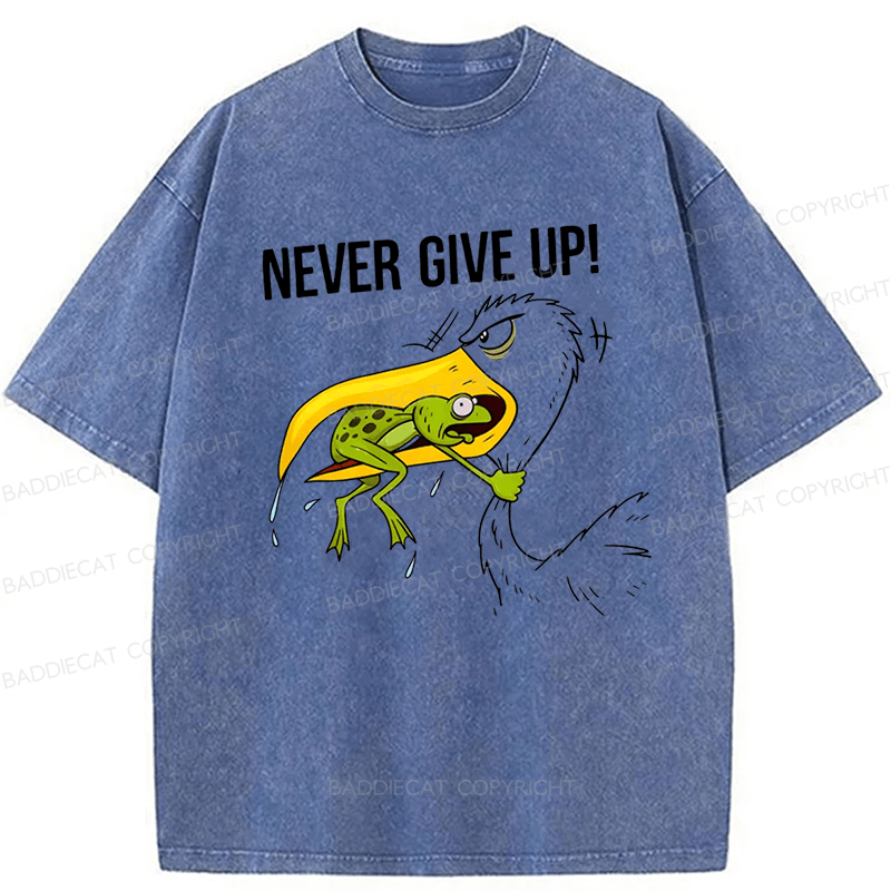 Baddiecat Never Give Up Washed T-shirt