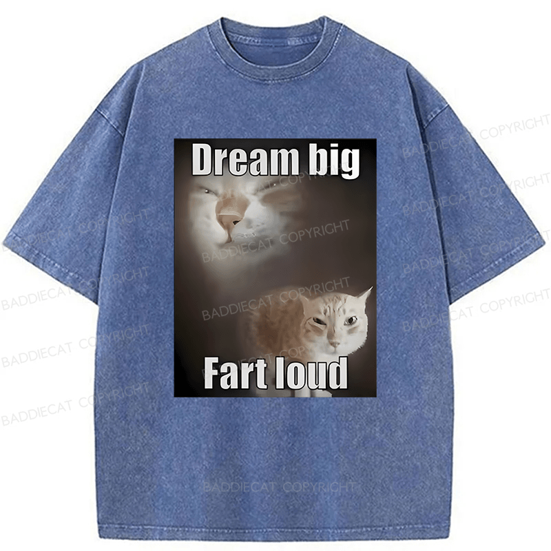 Baddiecat Cat Funny Meme Washed T-shirt