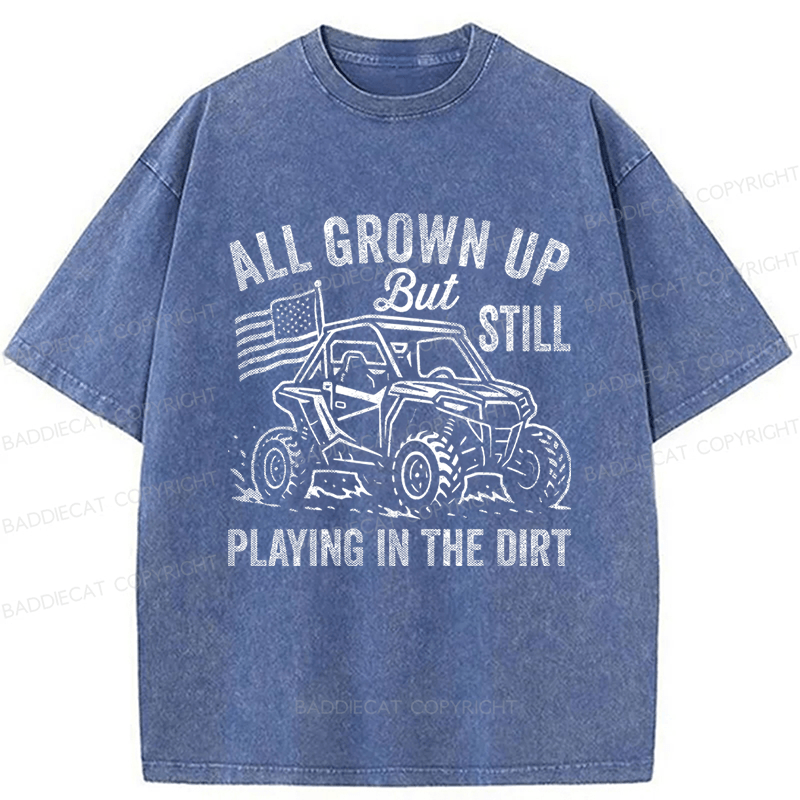 Baddiecat Funny Utv Svg - ATV Side By Side Funny Washed T-shirt