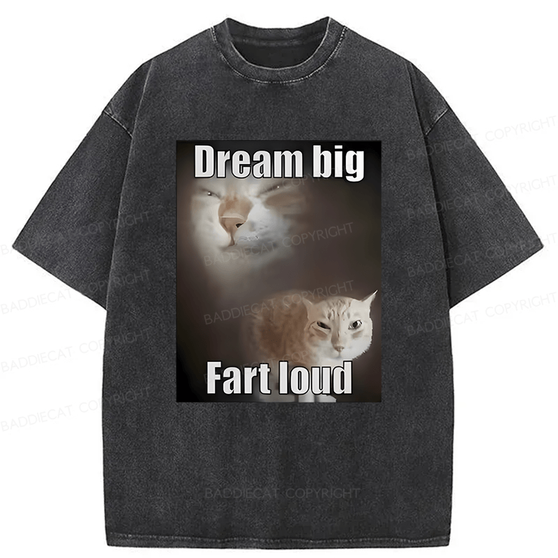 Baddiecat Cat Funny Meme Washed T-shirt