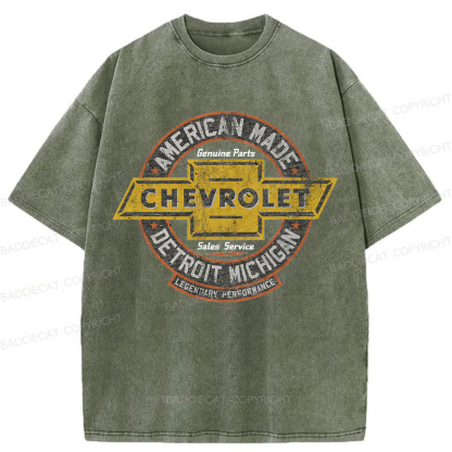 Baddiecat Chevrolet Logo Washed T-shirt