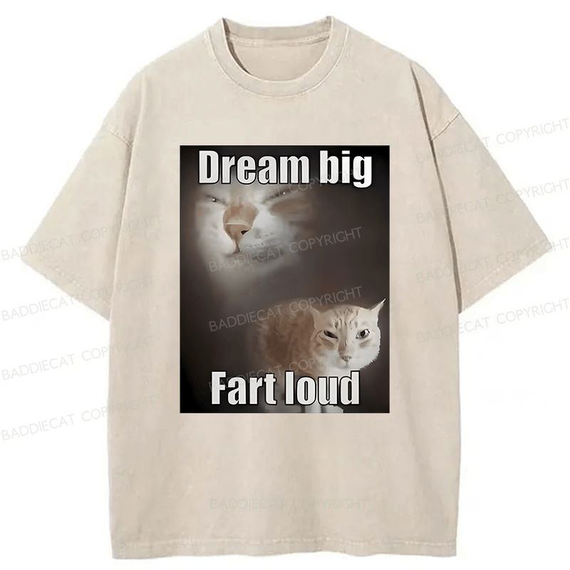 Baddiecat Cat Funny Meme Washed T-shirt