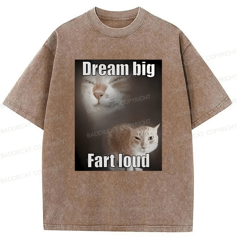 Baddiecat Cat Funny Meme Washed T-shirt