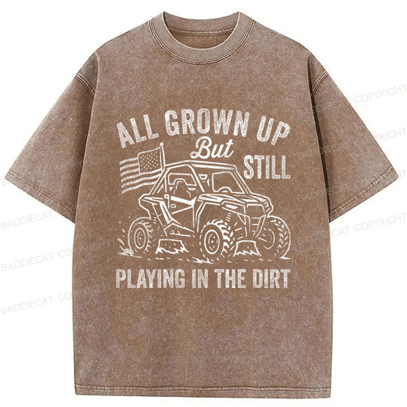 Baddiecat Funny Utv Svg - ATV Side By Side Funny Washed T-shirt