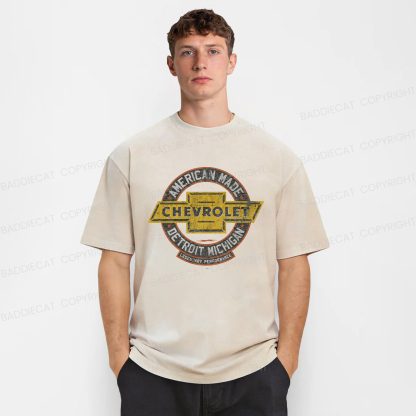 Baddiecat Chevrolet Logo Washed T-shirt