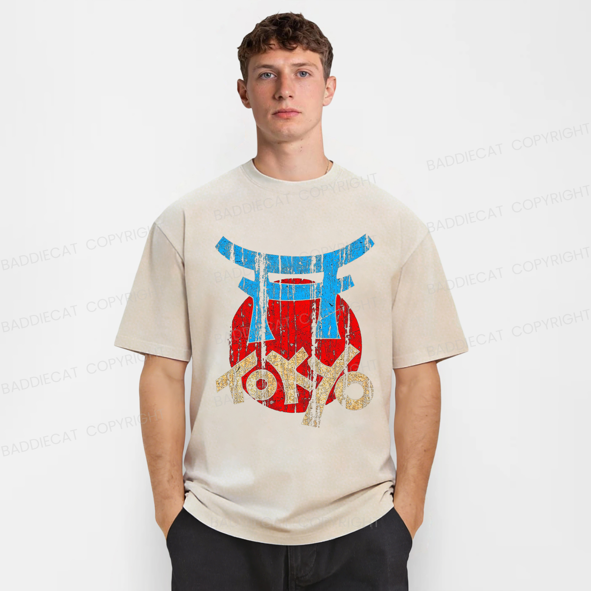 Baddiecat Tokyo Washed T-shirt