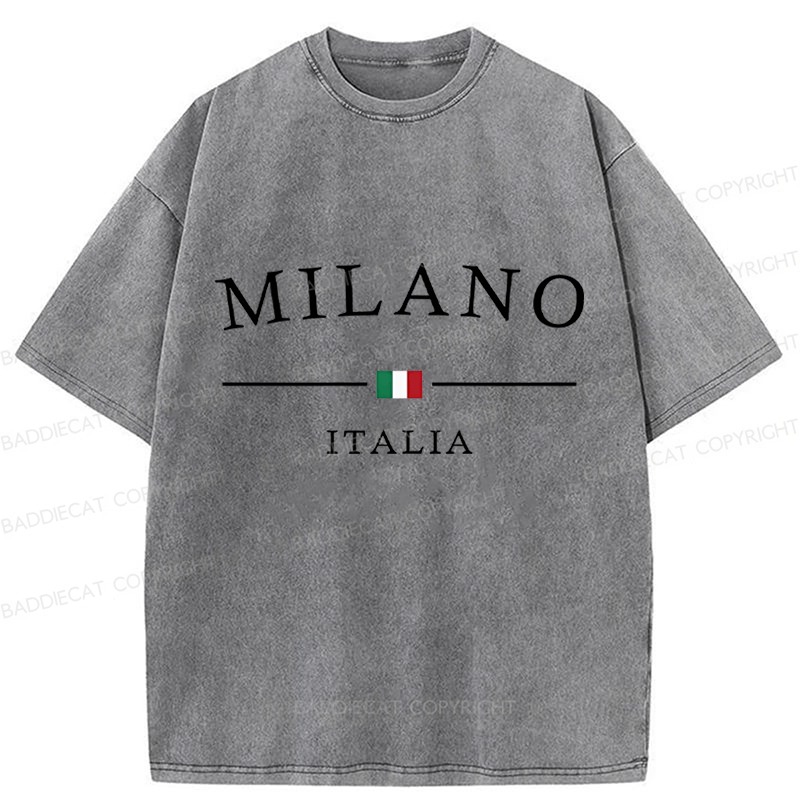 Baddiecat Milano Italia Washed T-shirt