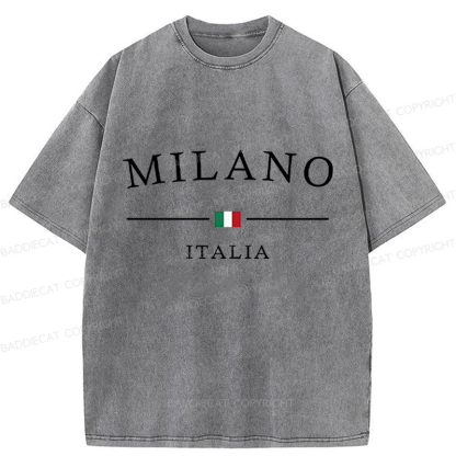 Baddiecat Milano Italia Washed T-shirt
