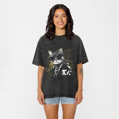 Baddiecat Cool Cat Washed T-shirt