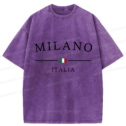 Baddiecat Milano Italia Washed T-shirt