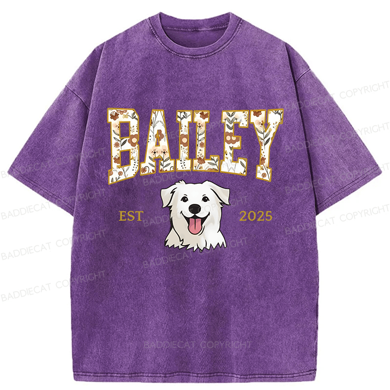 Baddiecat Dog Washed T-shirt