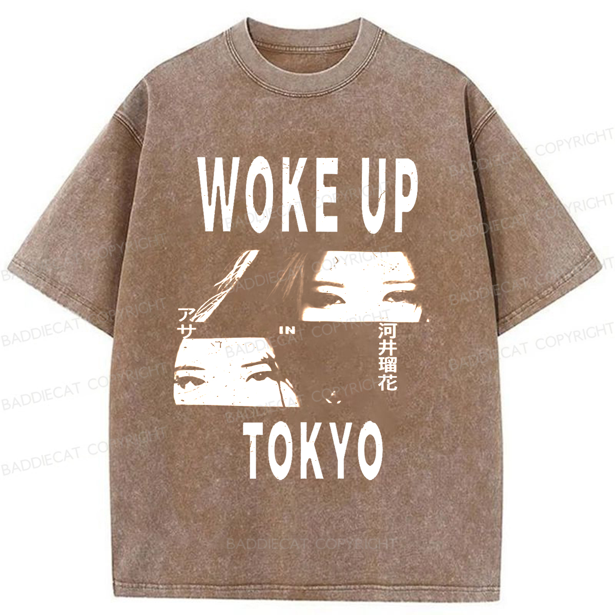 Baddiecat Babymonster Woke Up In Tokyo Washed T-shirt