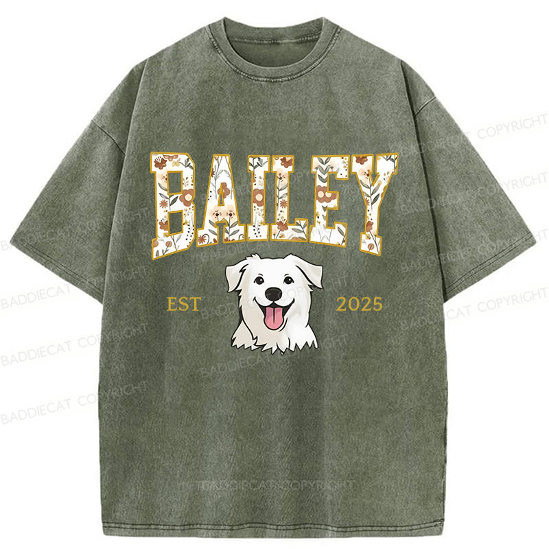 Baddiecat Dog Washed T-shirt