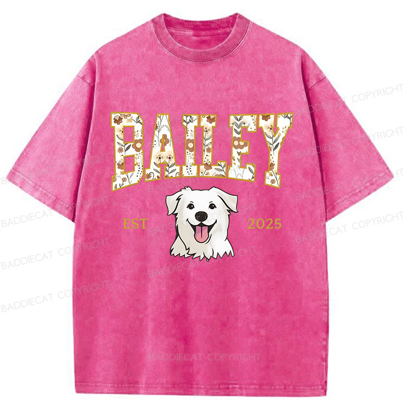 Baddiecat Dog Washed T-shirt