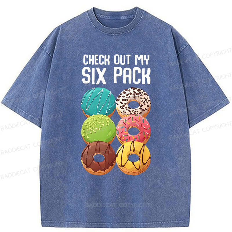 Baddiecat Check Out My Six Pack Washed T-shirt