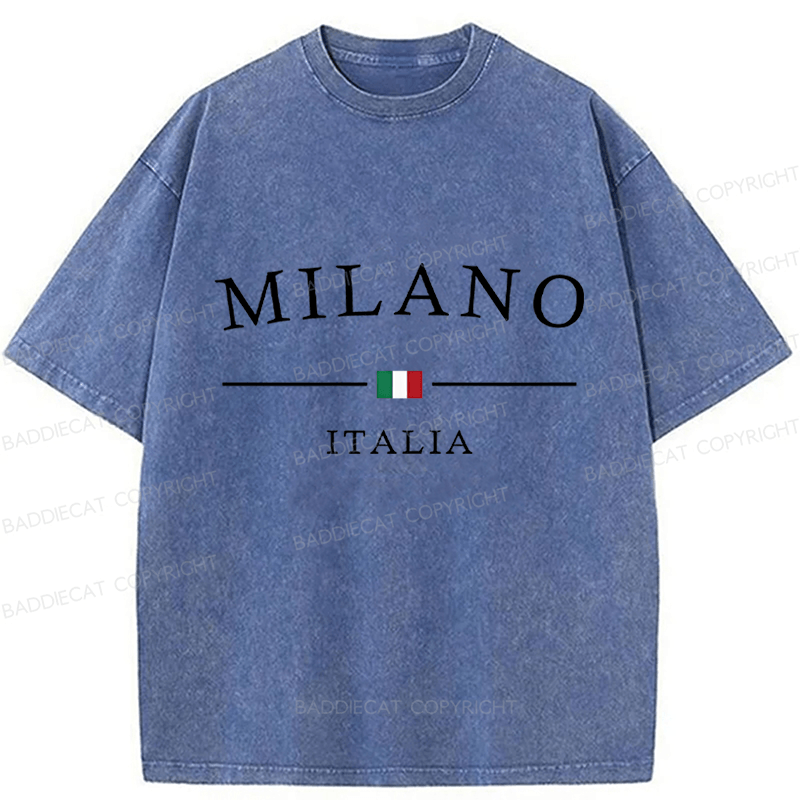 Baddiecat Milano Italia Washed T-shirt