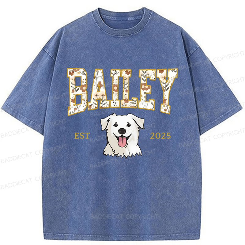 Baddiecat Dog Washed T-shirt