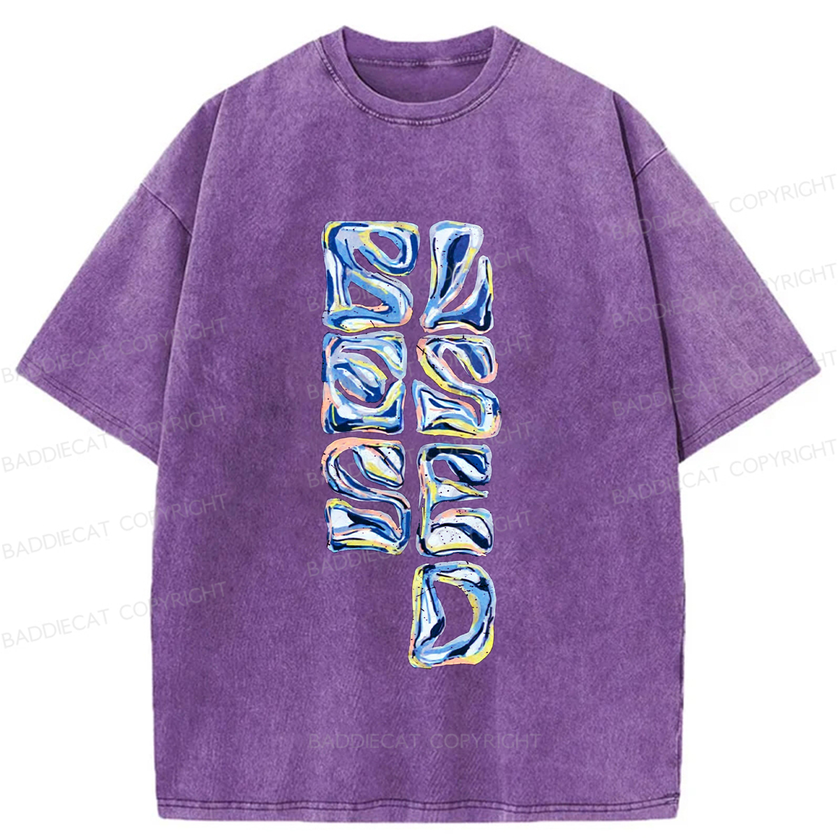 Baddiecat Blessed Washed T-shirt