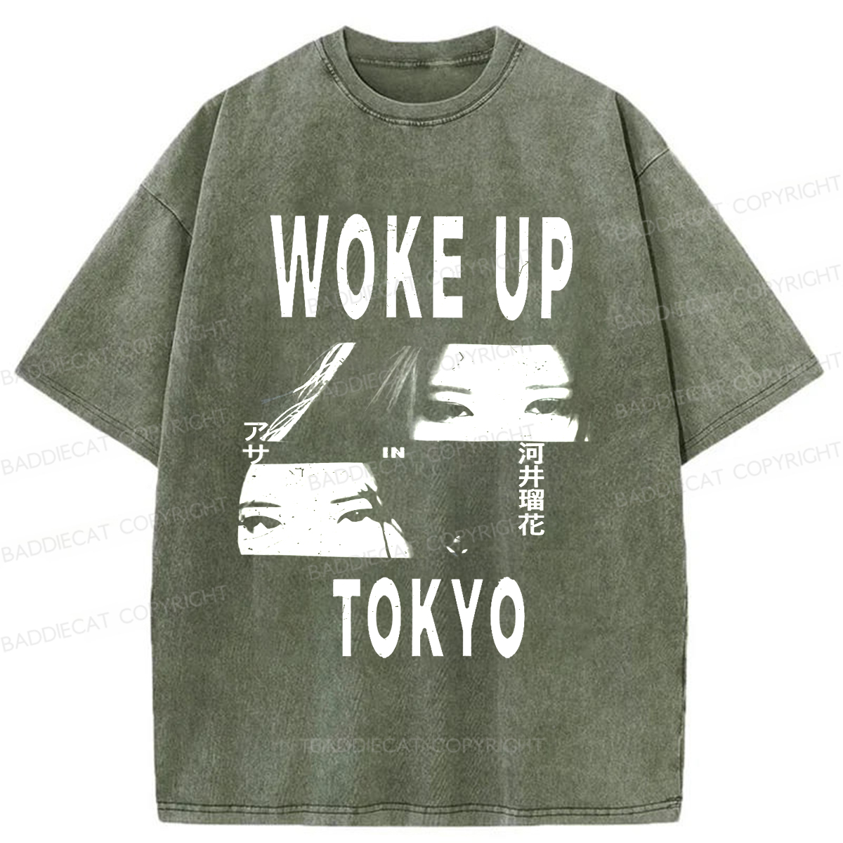Baddiecat Babymonster Woke Up In Tokyo Washed T-shirt