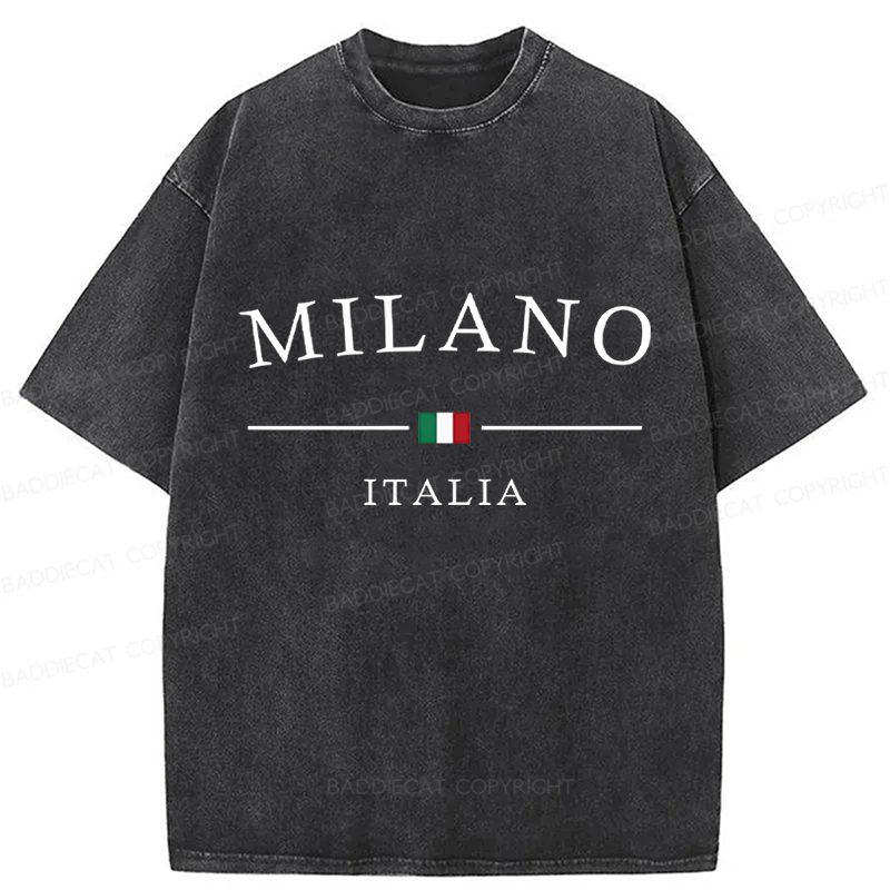 Baddiecat Milano Italia Washed T-shirt