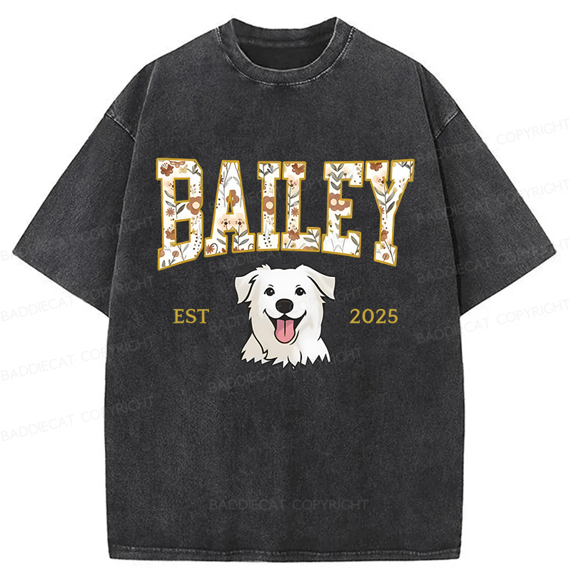 Baddiecat Dog Washed T-shirt