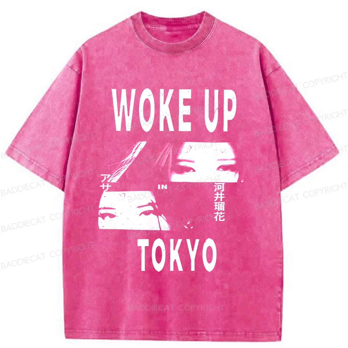 Baddiecat Babymonster Woke Up In Tokyo Washed T-shirt