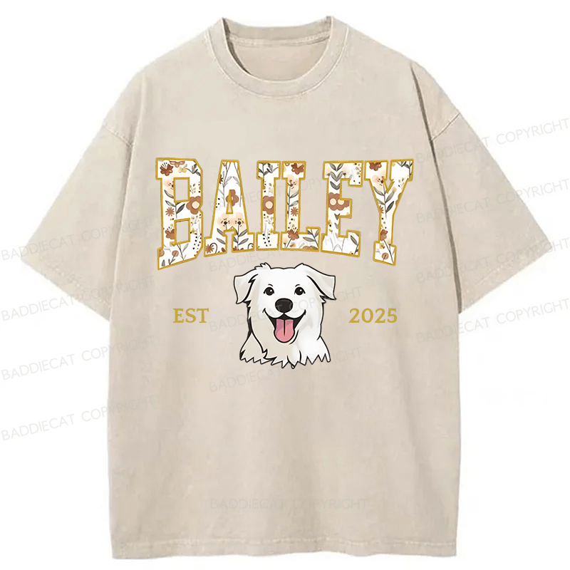 Baddiecat Dog Washed T-shirt