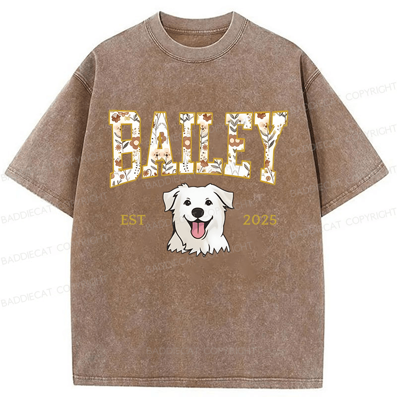 Baddiecat Dog Washed T-shirt